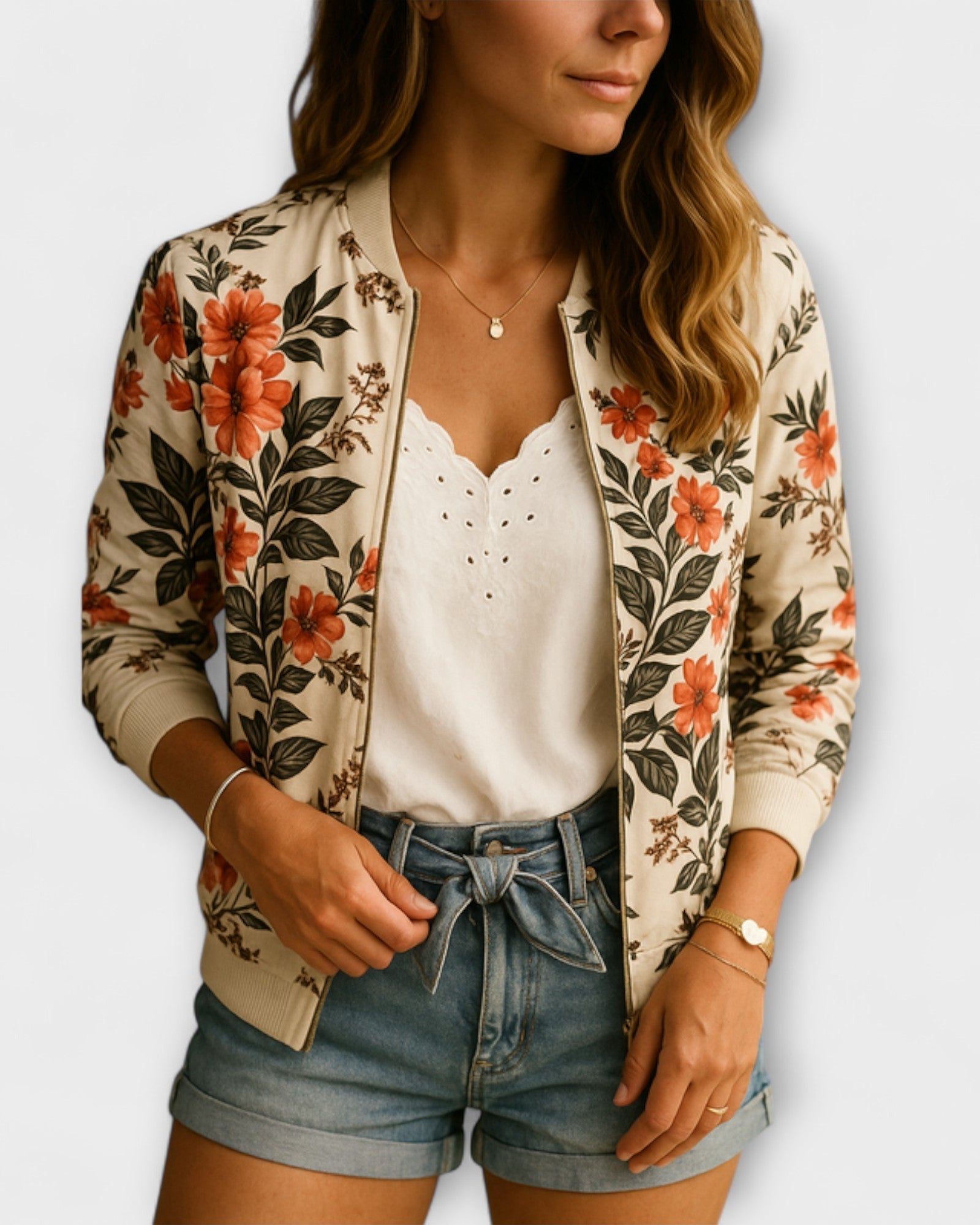 Henriette | Casaco bomber com flores