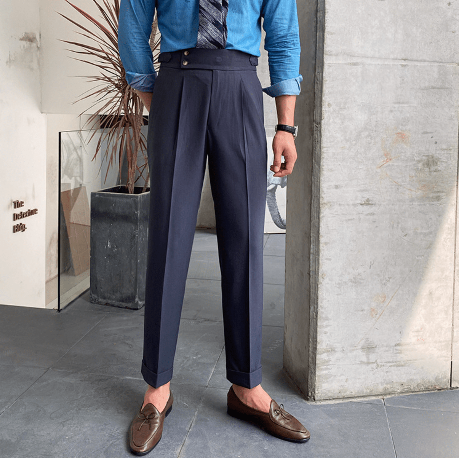 Edward | Elegantné Nohavice s Vysokým Pásom