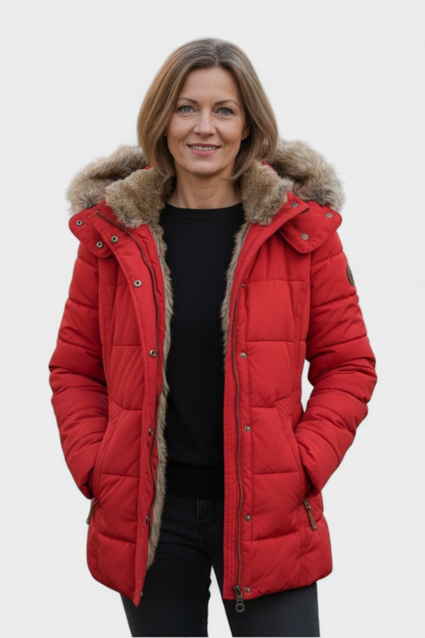 Thilde | Kabát s mäkkou plyšovou podšívkou
