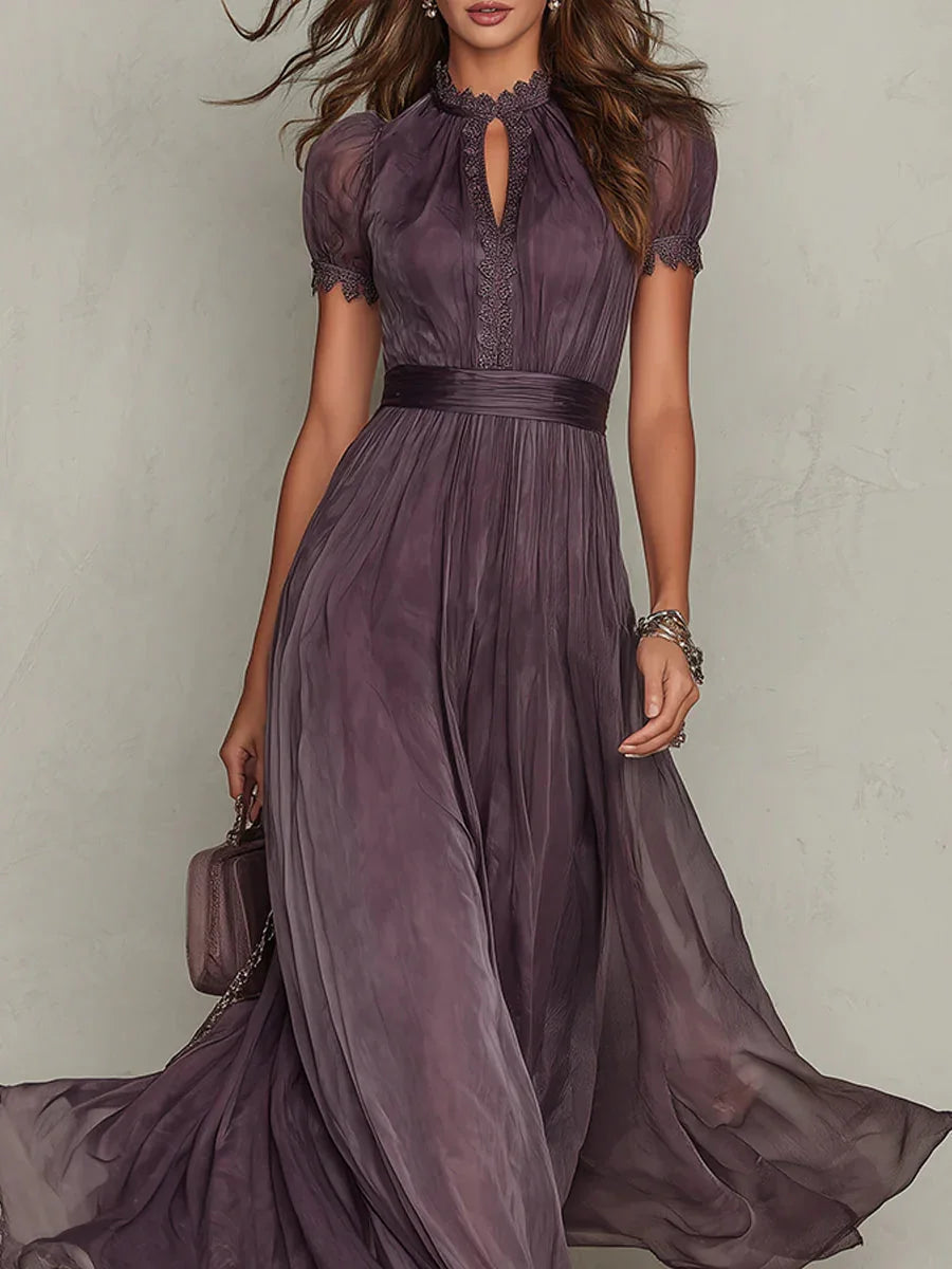 Ashley | Elegante vintage maxi šaty z gázy