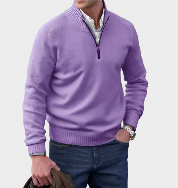 Malik | Elegantný Pulóver s Zipsom