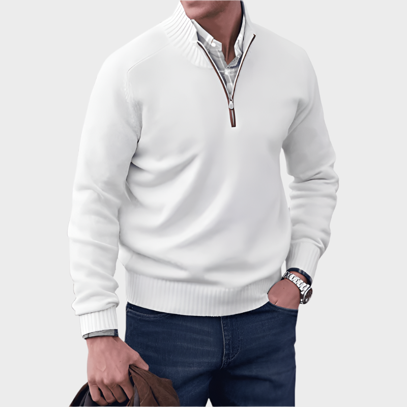 Malik | Elegantný Pulóver s Zipsom