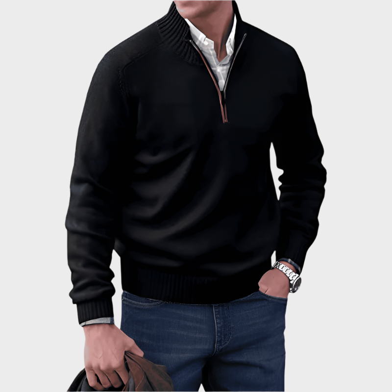 Malik | Elegantný Pulóver s Zipsom