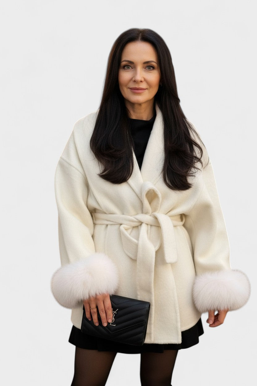 Dagmar™ | Elegantný kabát s ekologickou kožušinou