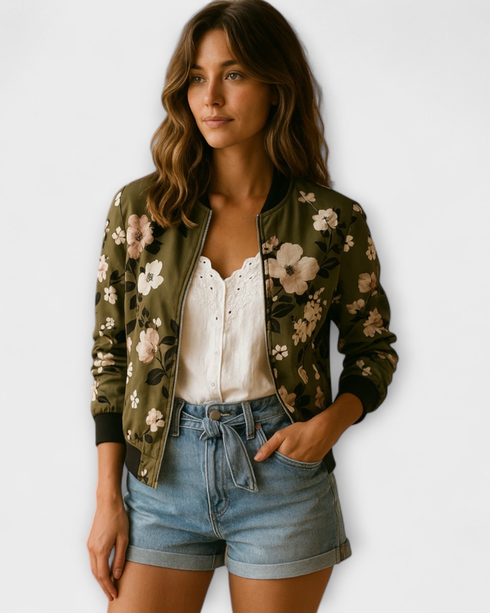 Henriette | Casaco bomber com flores