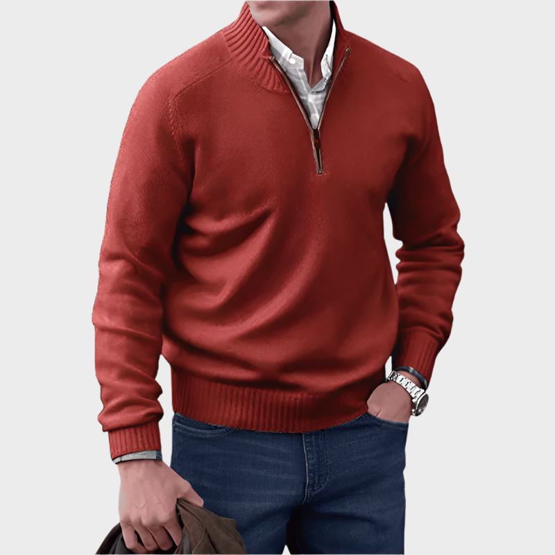 Malik | Elegantný Pulóver s Zipsom