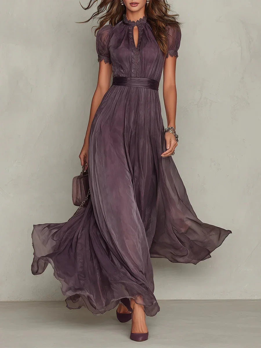 Ashley | Elegante vintage maxi šaty z gázy