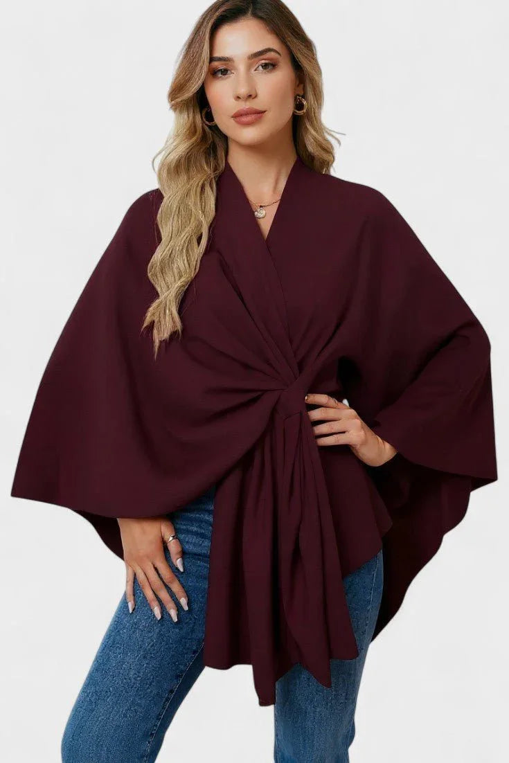 Yvette | Elegantné drapované pončo