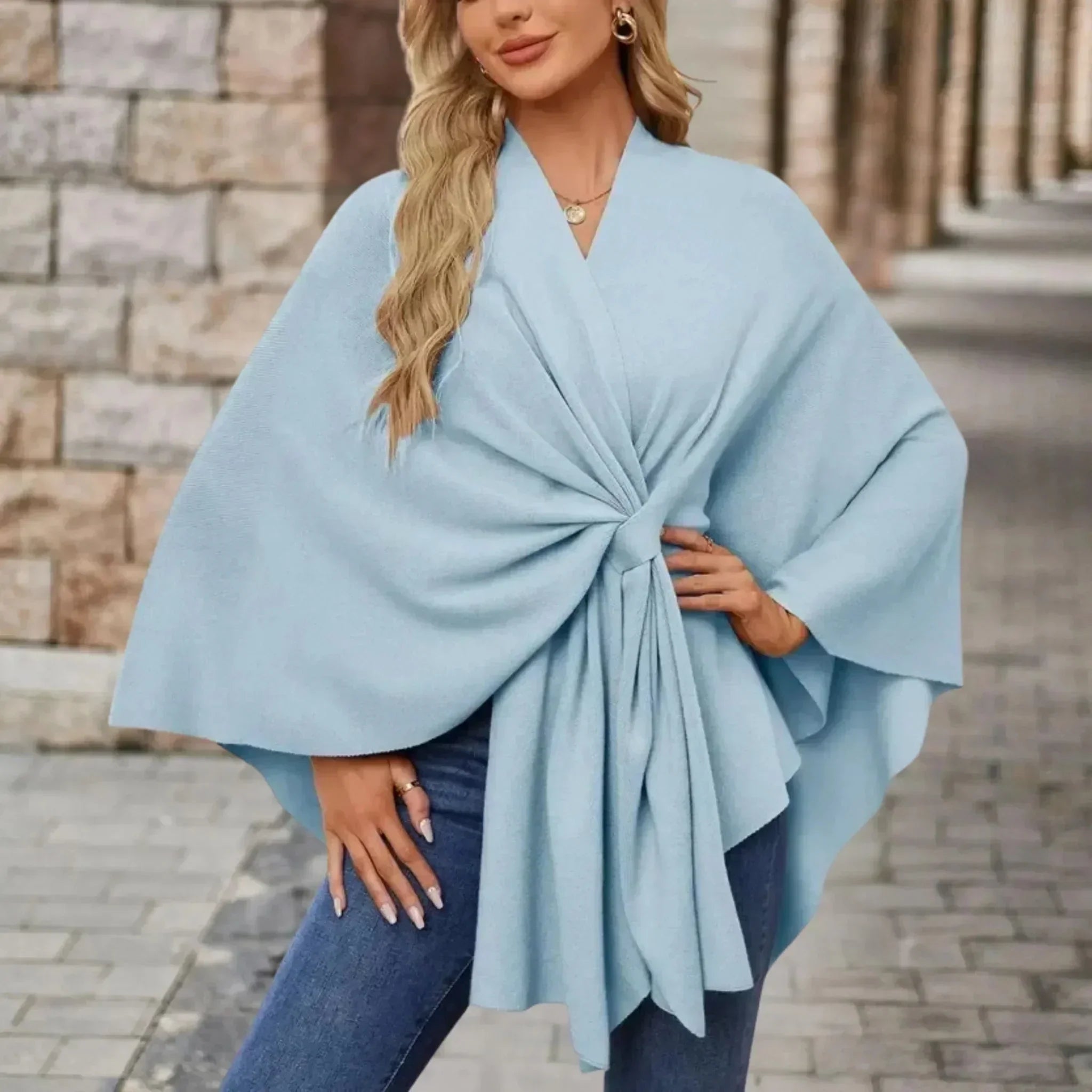 Yvette | Elegantné drapované pončo