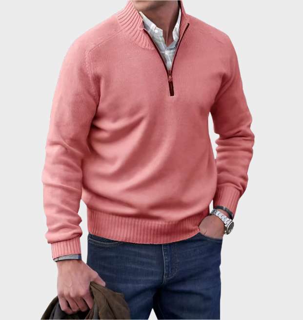 Malik | Elegantný Pulóver s Zipsom